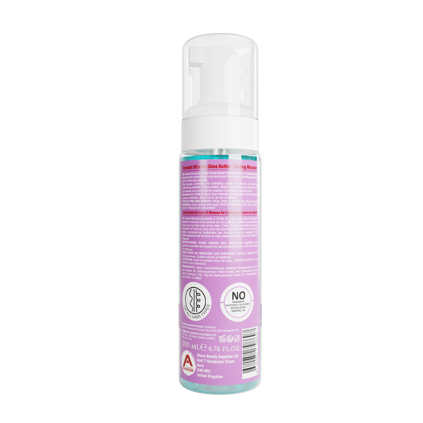 Coconut Oil W/ Shea Butter Curl Defining Mousse 200ml