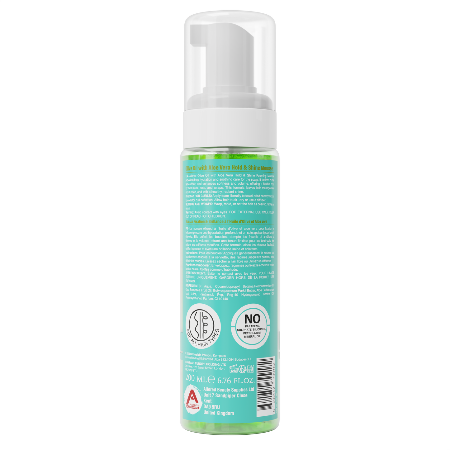 Olive Oil w/ Aloe Vera Foaming Mousse 200ml