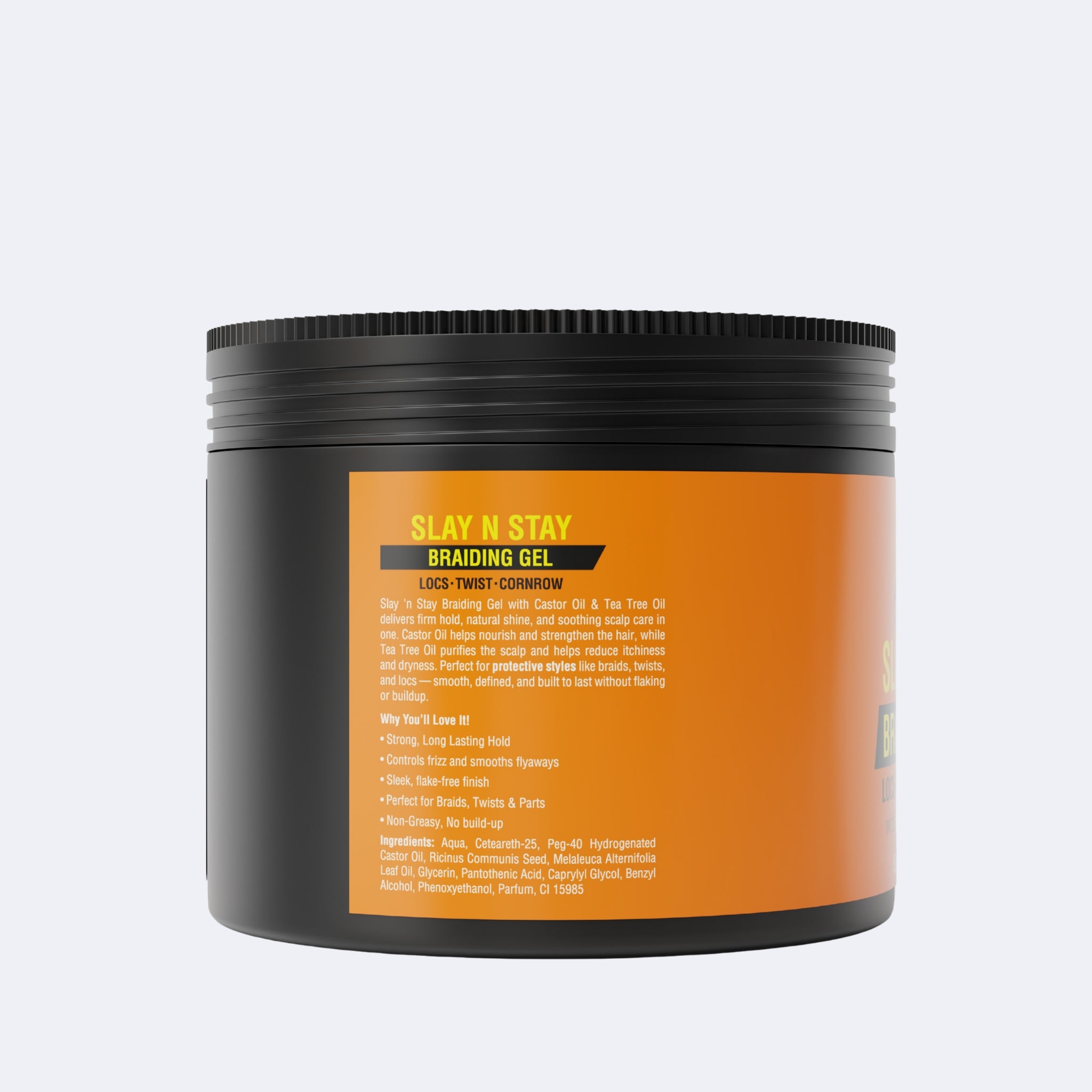 Slay N Stay Braiding Gel Extra Hold with Castor & Tea Tree Oil 500ml