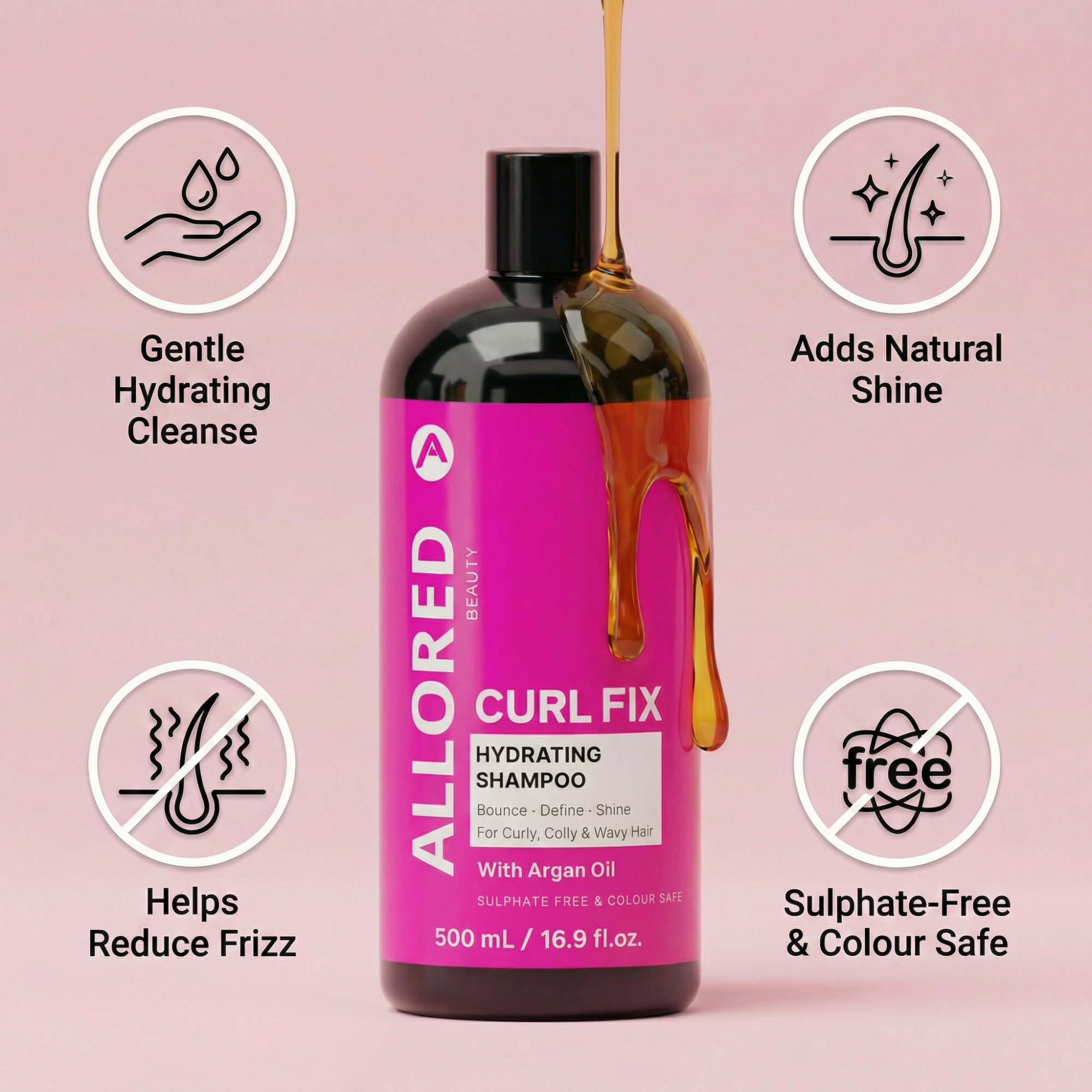Curlfix Hydrating Shampoo with Argan Oil 500ml