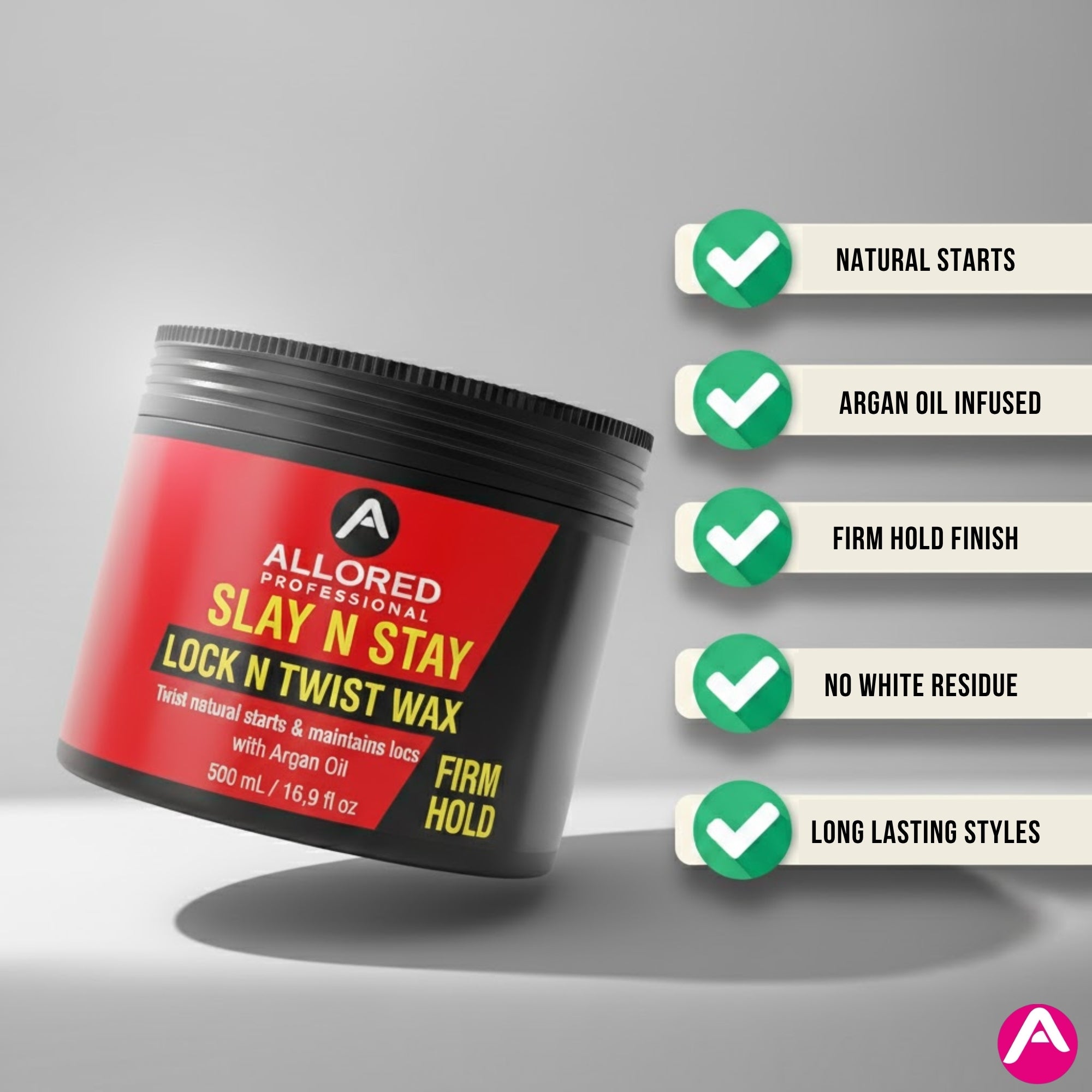 Slay N Stay Lock n Twist Wax Firm Hold with Argan Oil 500ml