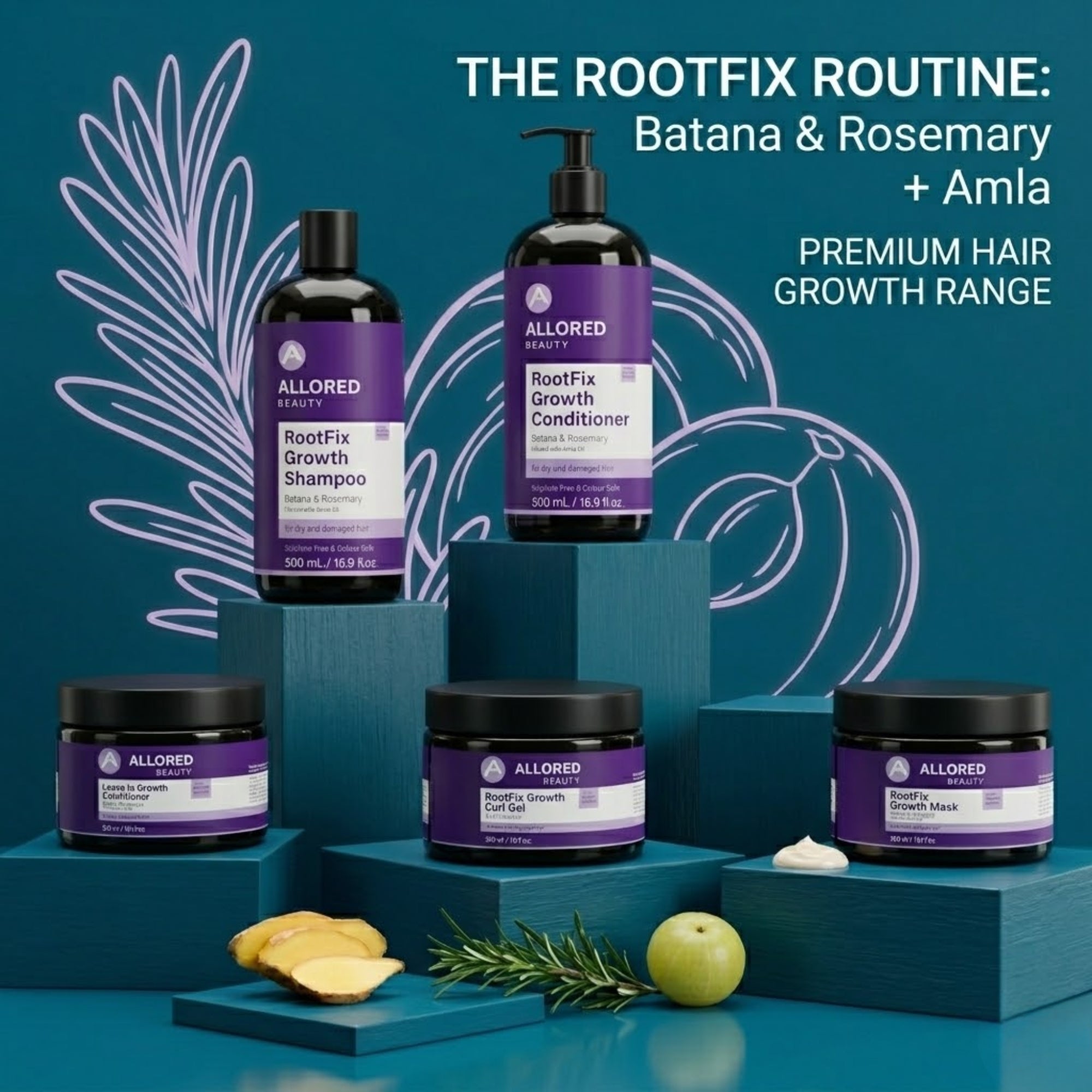 RootFix Bundle Shampoo Conditioner Mask Leave In Conditioner & Oil