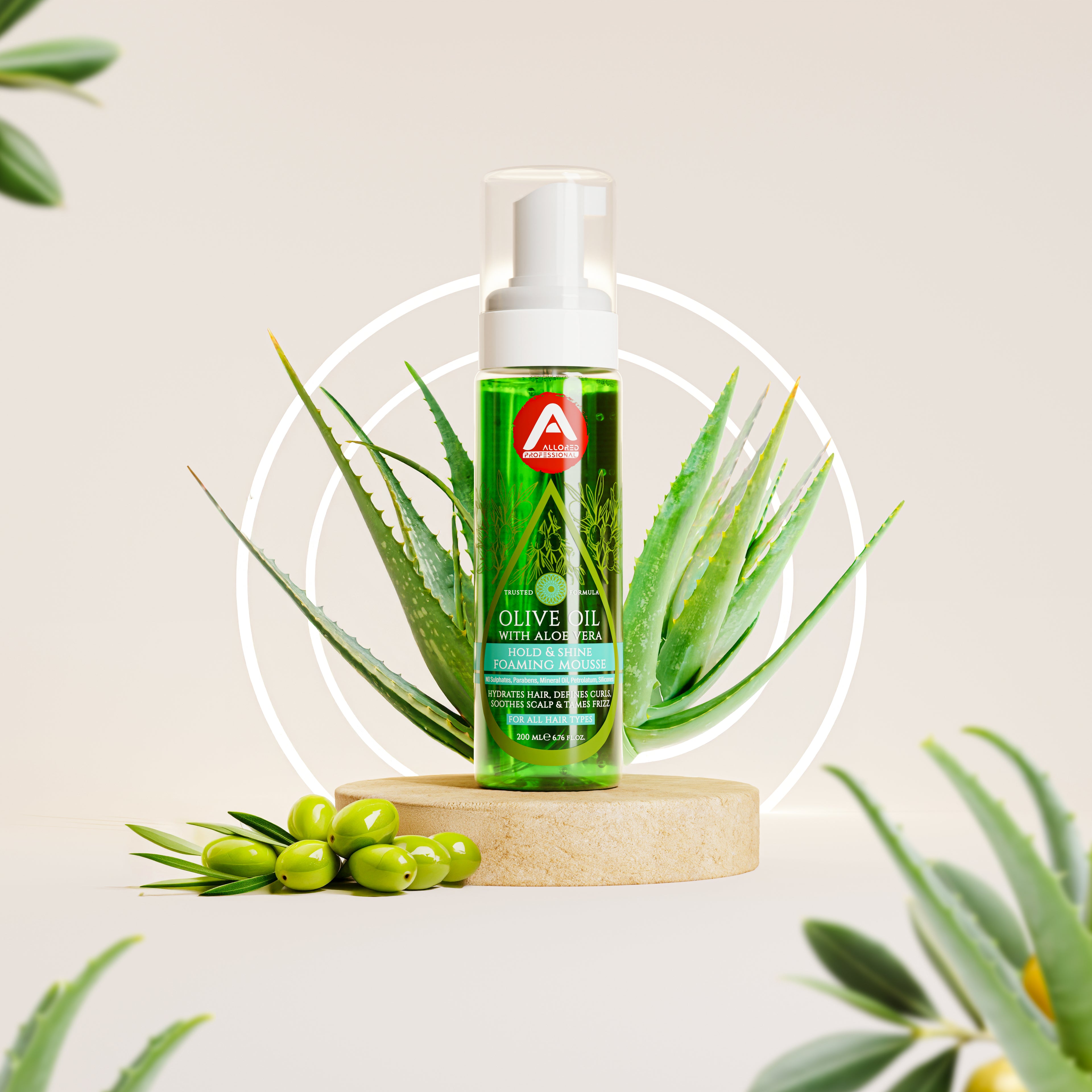 Olive Oil w/ Aloe Vera Foaming Mousse 200ml