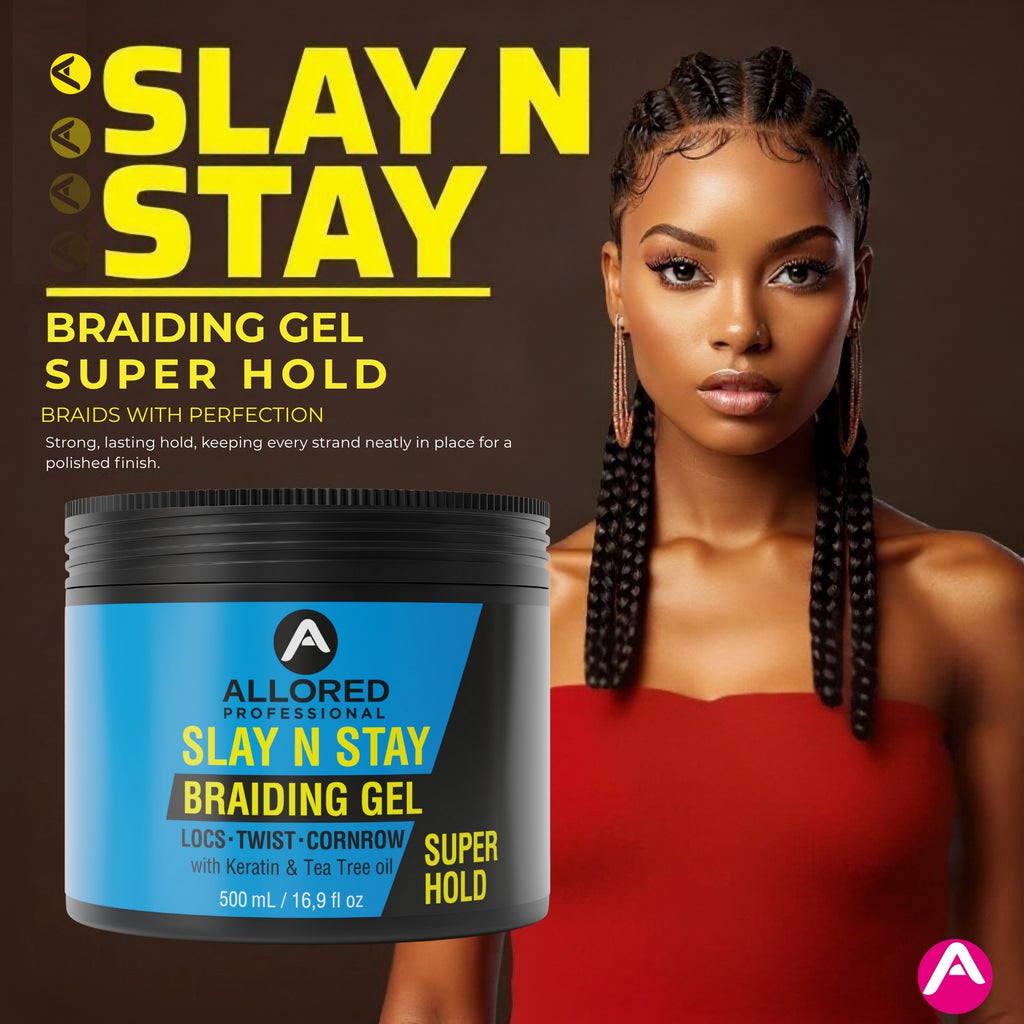 Slay N Stay Braiding Gel Super Hold with Keratin & Tea Tree Oil 500ml